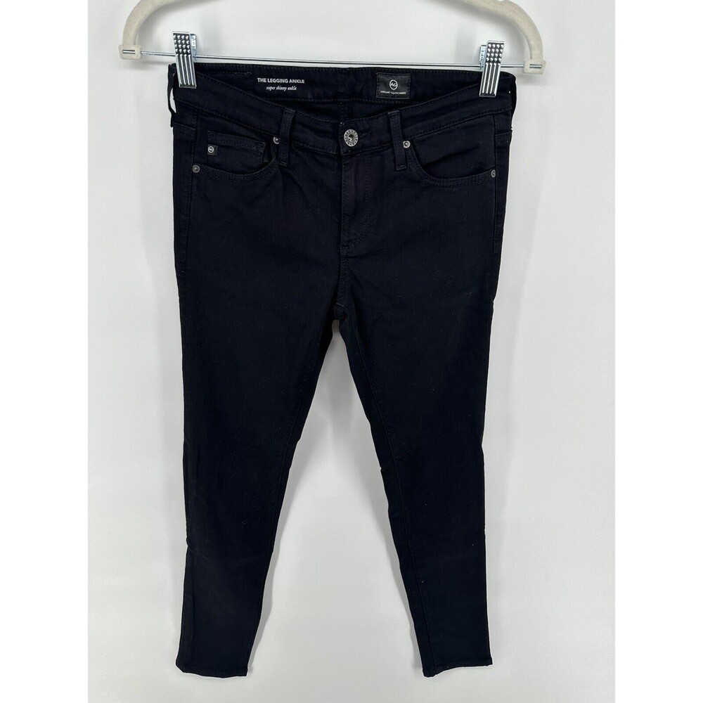 AG Adriano Goldschmied The Legging Ankle Super Skinny Jeans Womens 26R Black